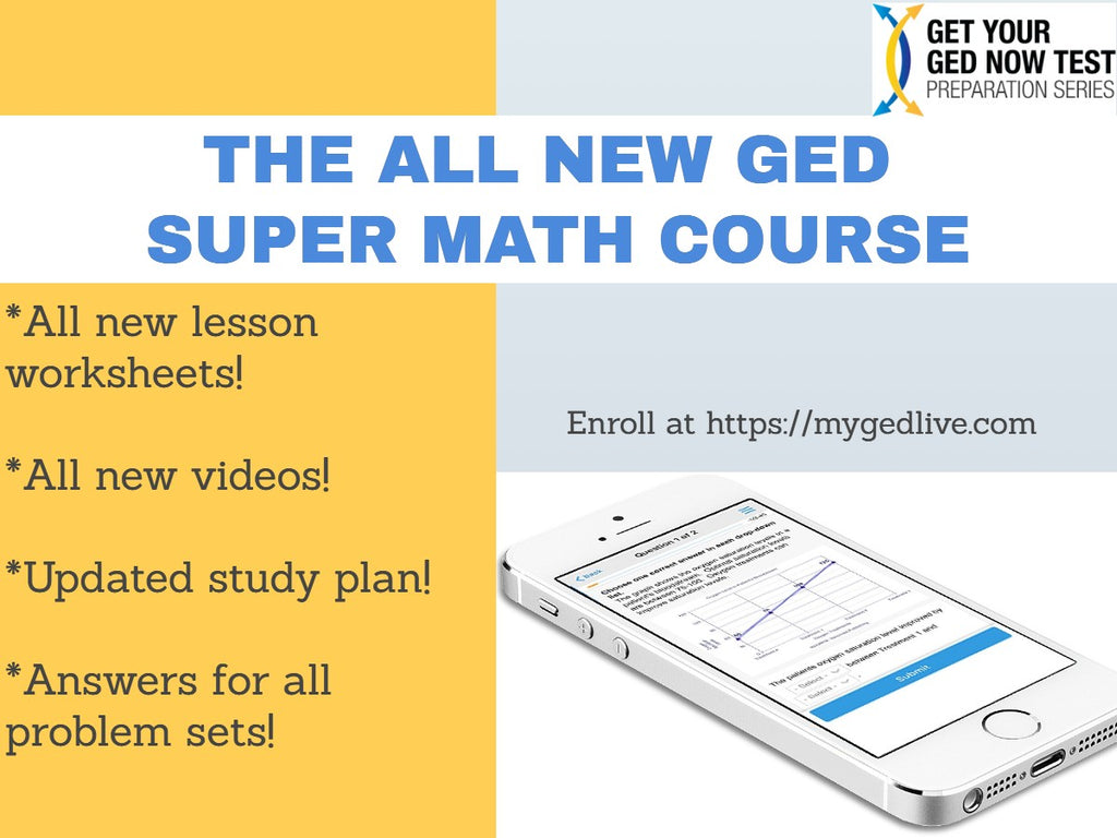 Save $30 Off the All New GED Super Math Course!
