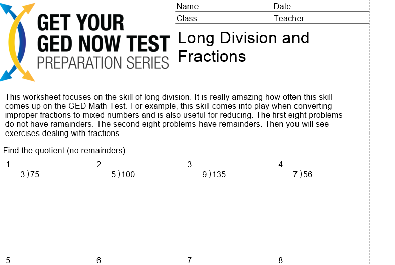 Don't forget the basic skills on the GED Math Test in 2019!